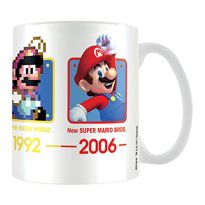 Pyramid International Super Mario (Dates) Official Boxed Ceramic Coffee/Tea Mug, Paper, Multi-Colour, 11 x 11 x 1.3 cm (New)